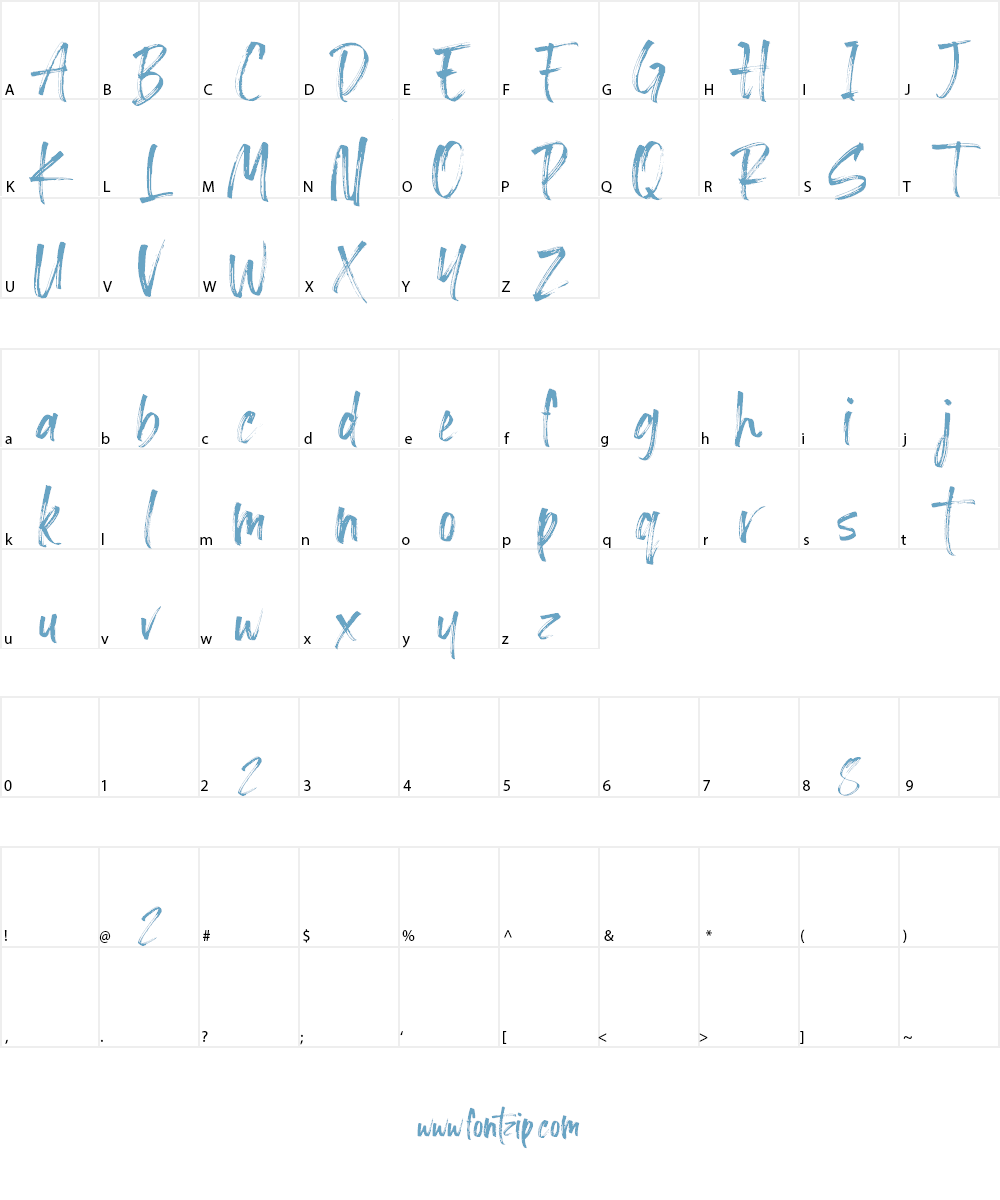 Loutters Font Character