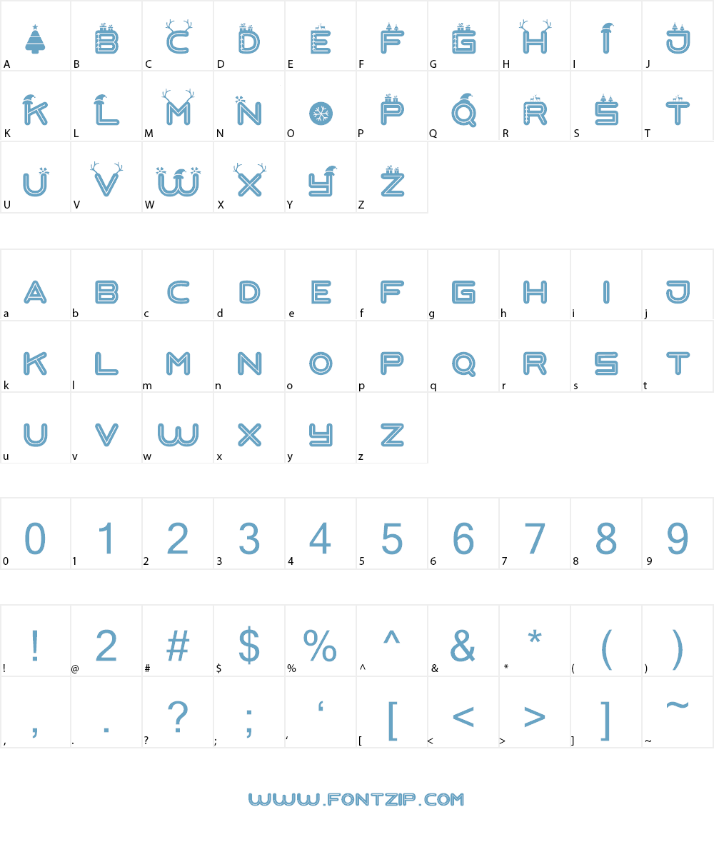 Love Santa Font Character