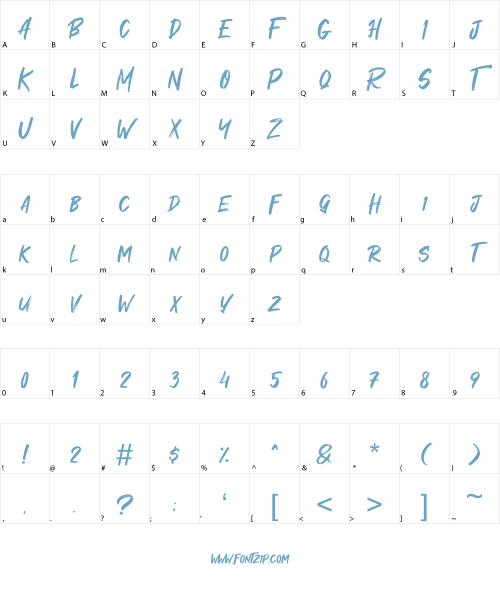 Maquire Font Character
