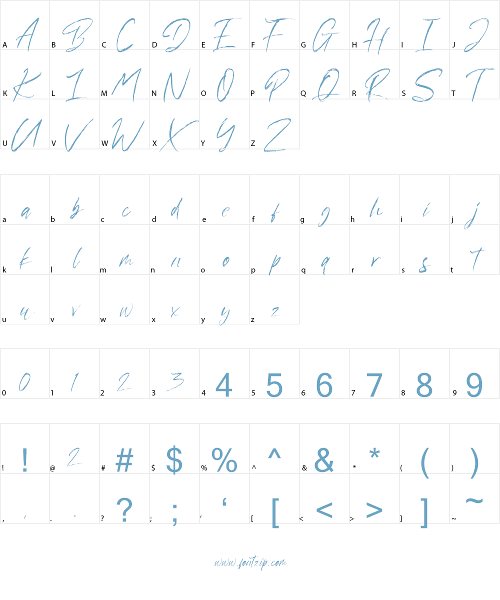 Matthias Font Character
