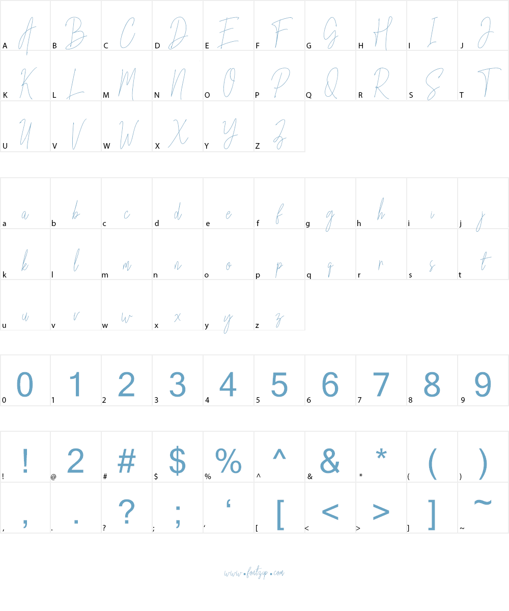 Mettallion Signature Font Character