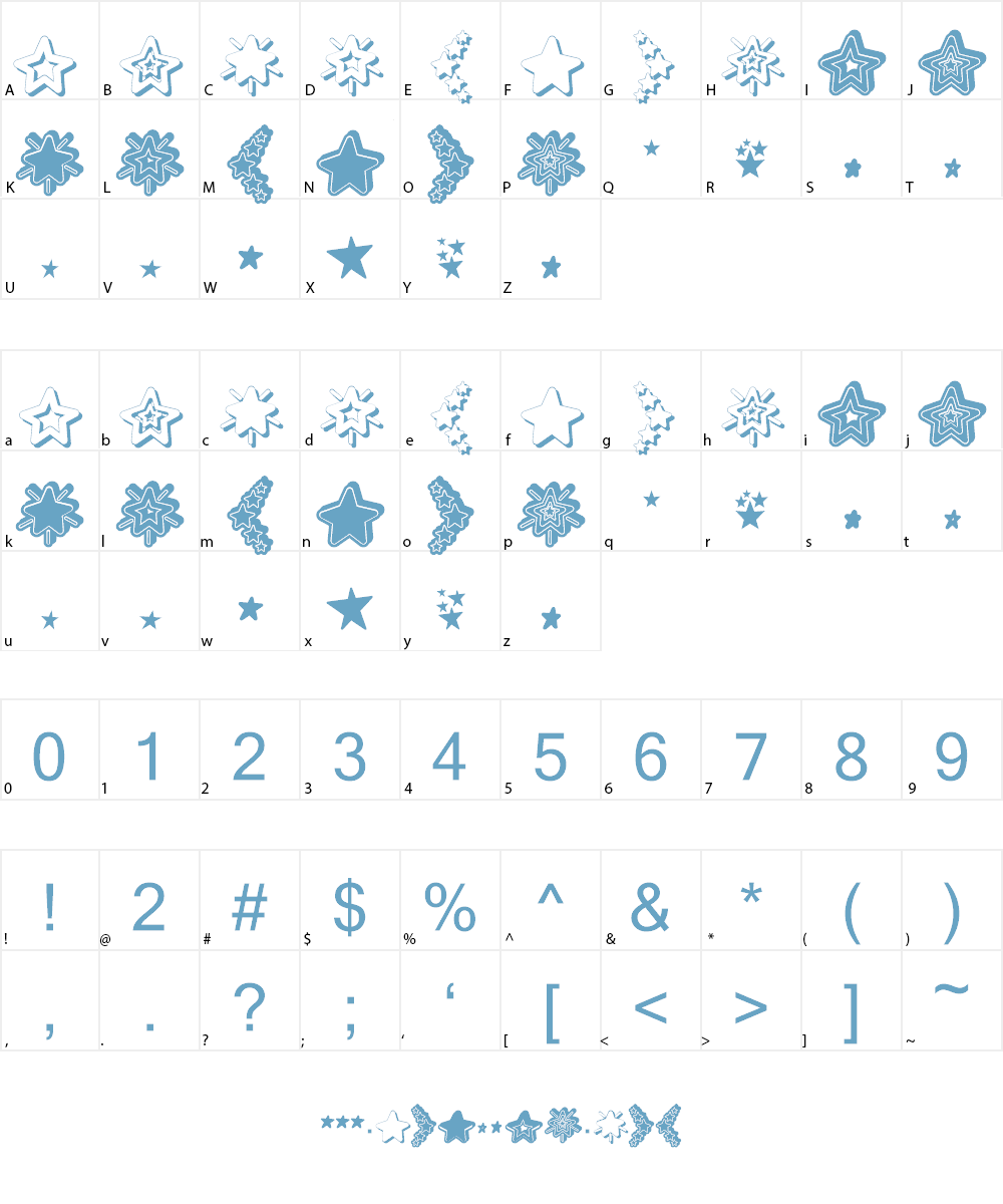 MF Star Dings 2 Font Character