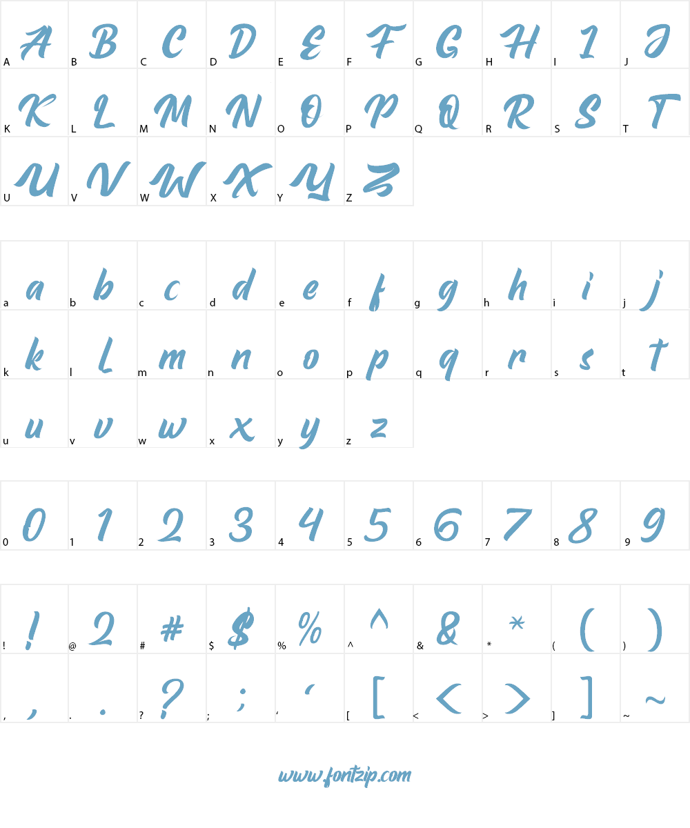Mistrain Font Character