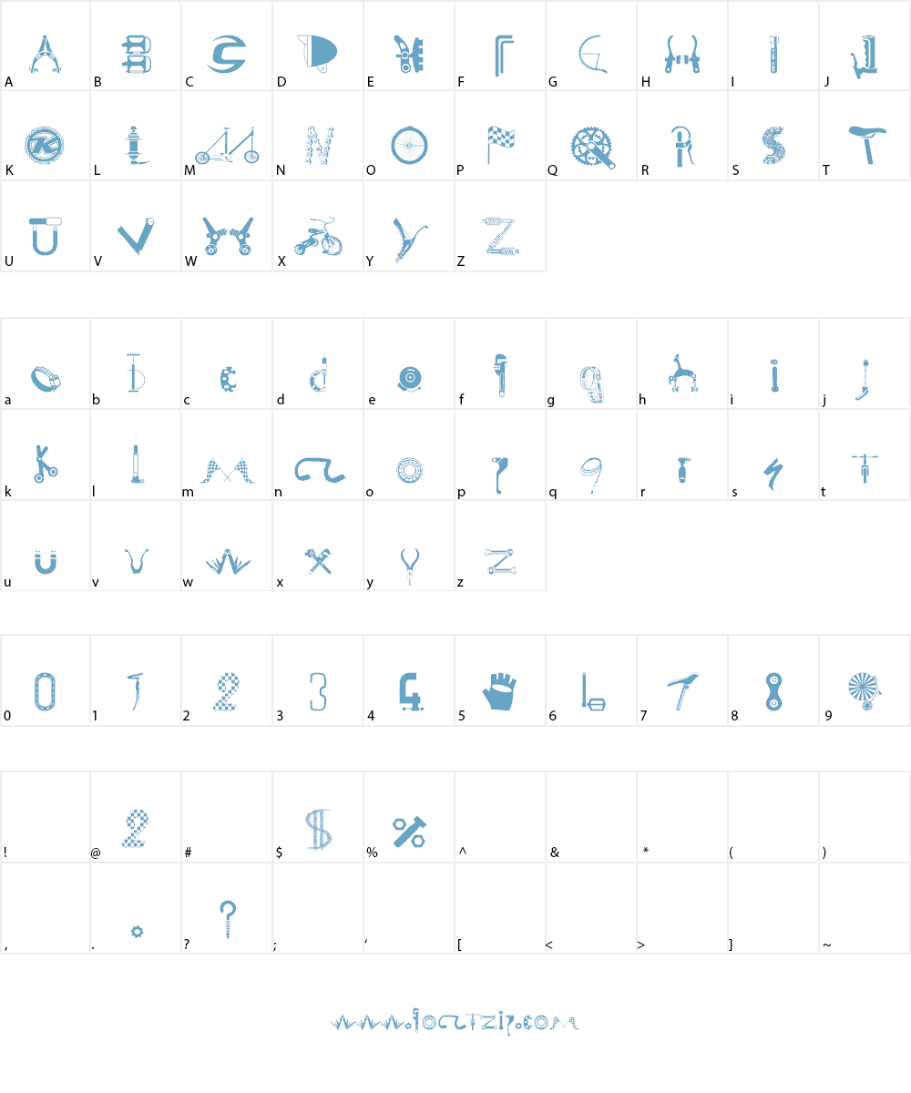 Monster Bike Font Character