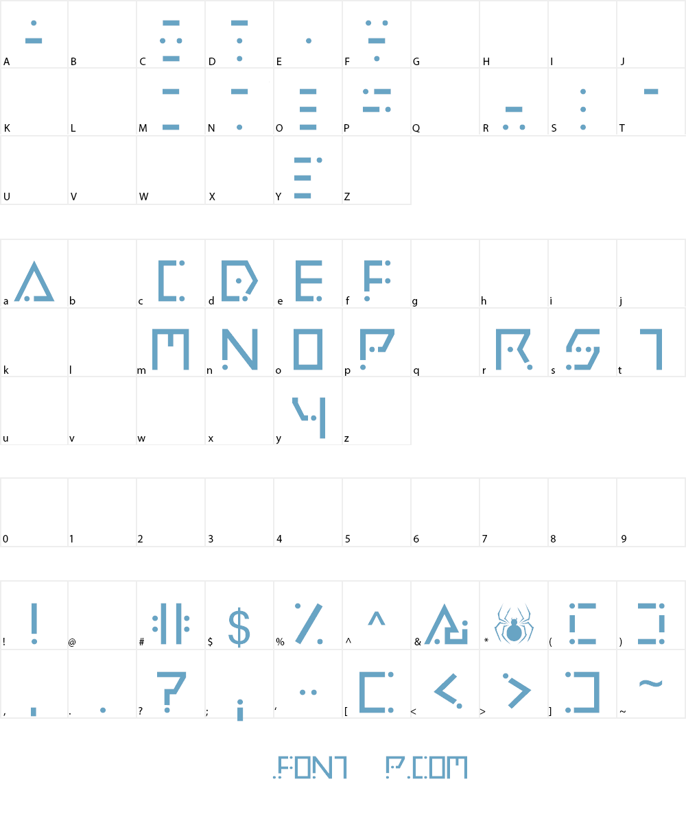 Morse Coder Font Character