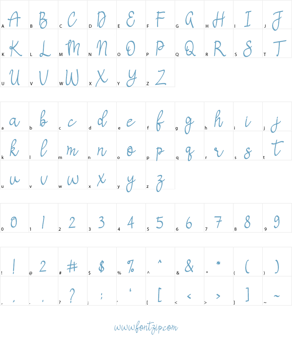 Naella Handwritten Font Character