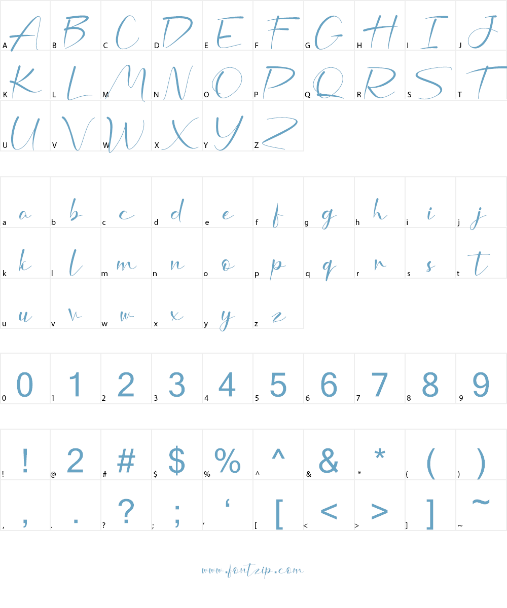 Nafiri Font Character