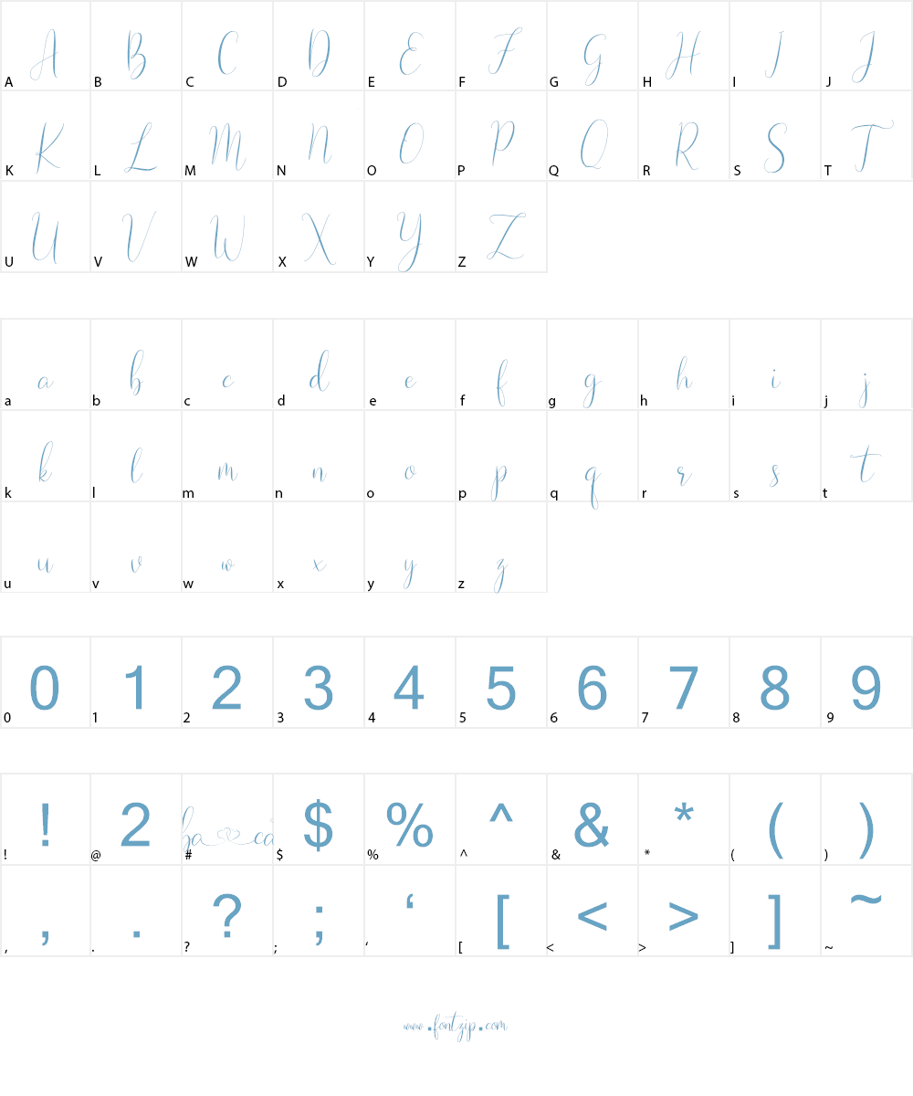 Naibacarte Font Character