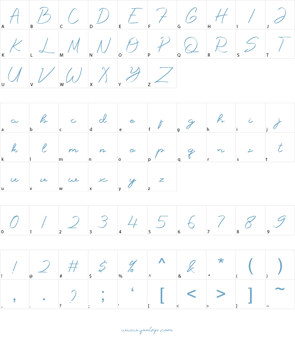 Natasha Amelia Font Character