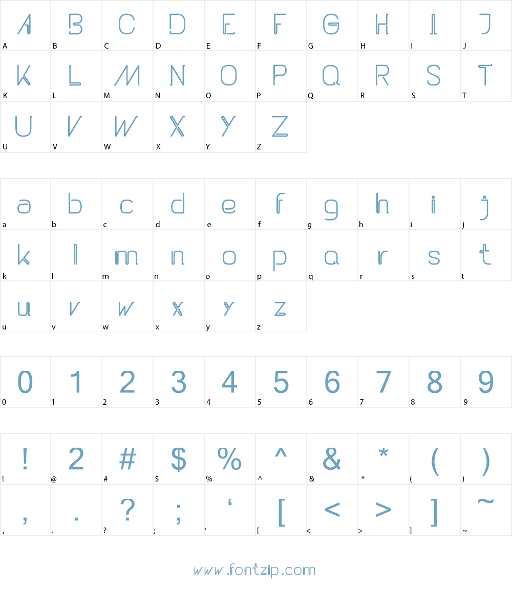 Neoncity Font Character