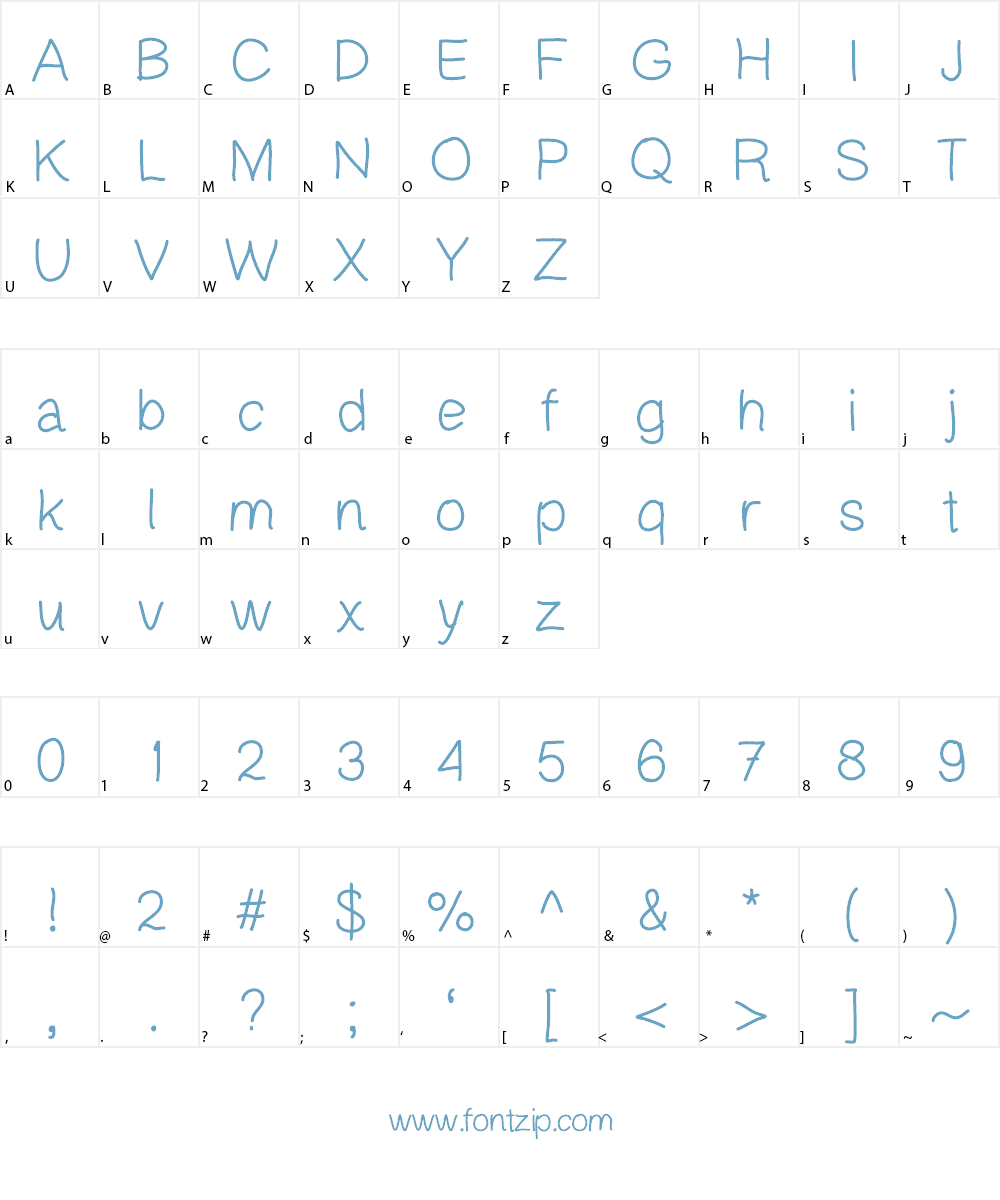 Normal Font Character