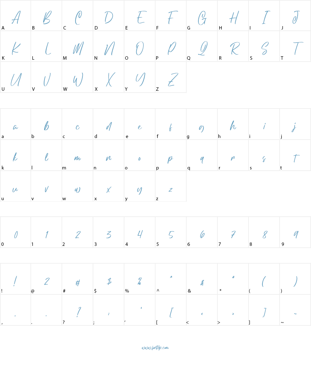 Northgate Font Character