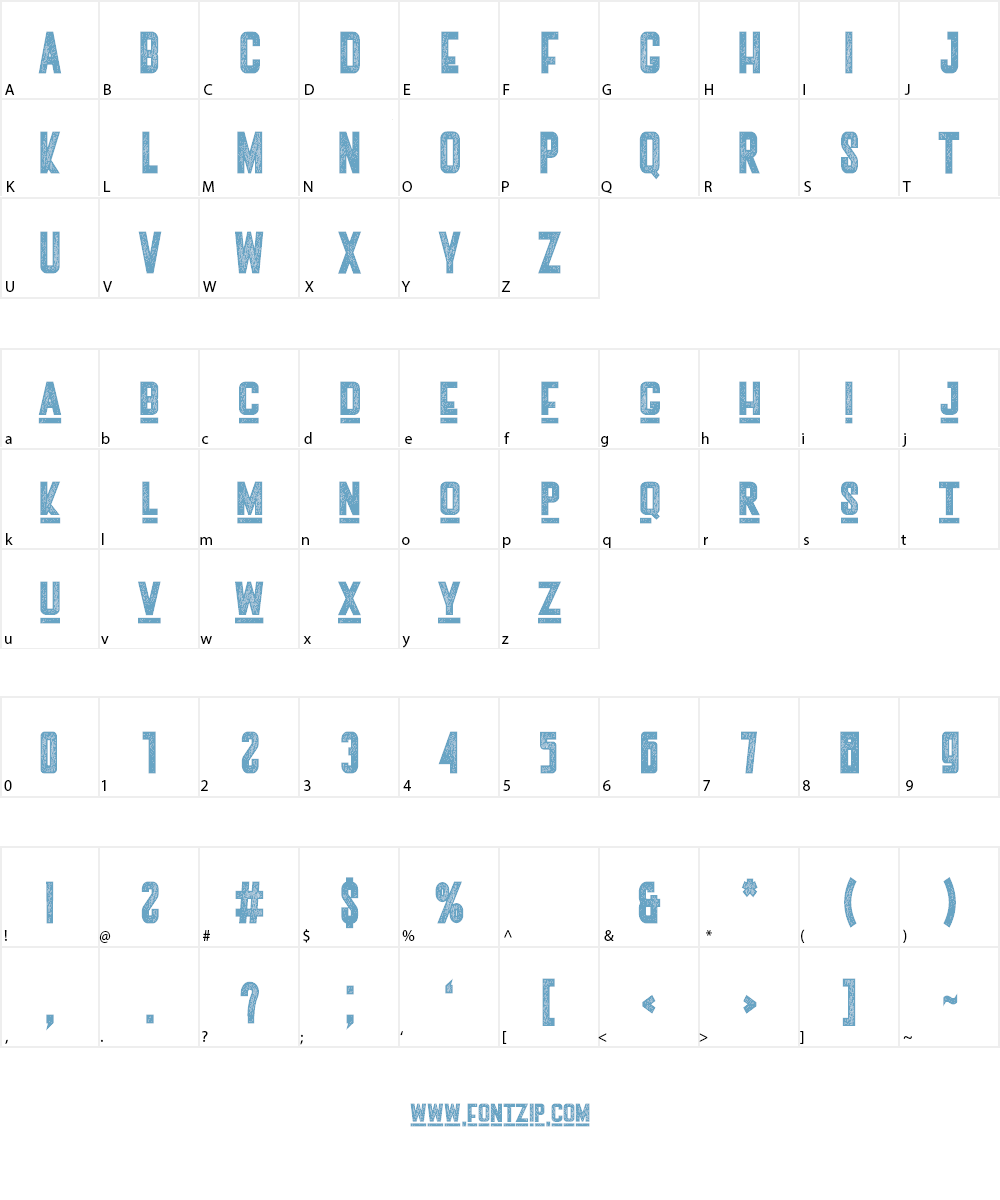 Nozty Font Character