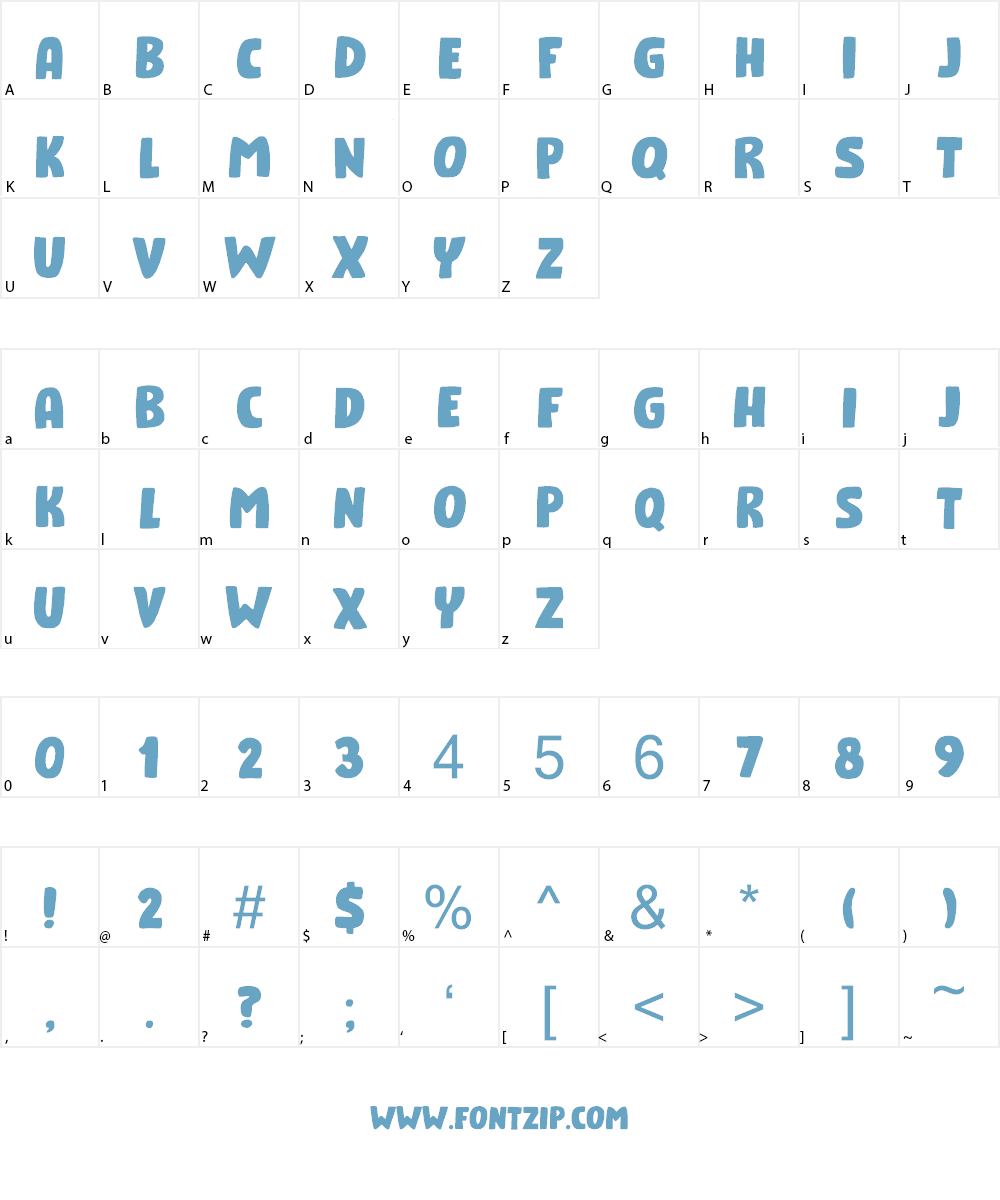 Numpty Font Character
