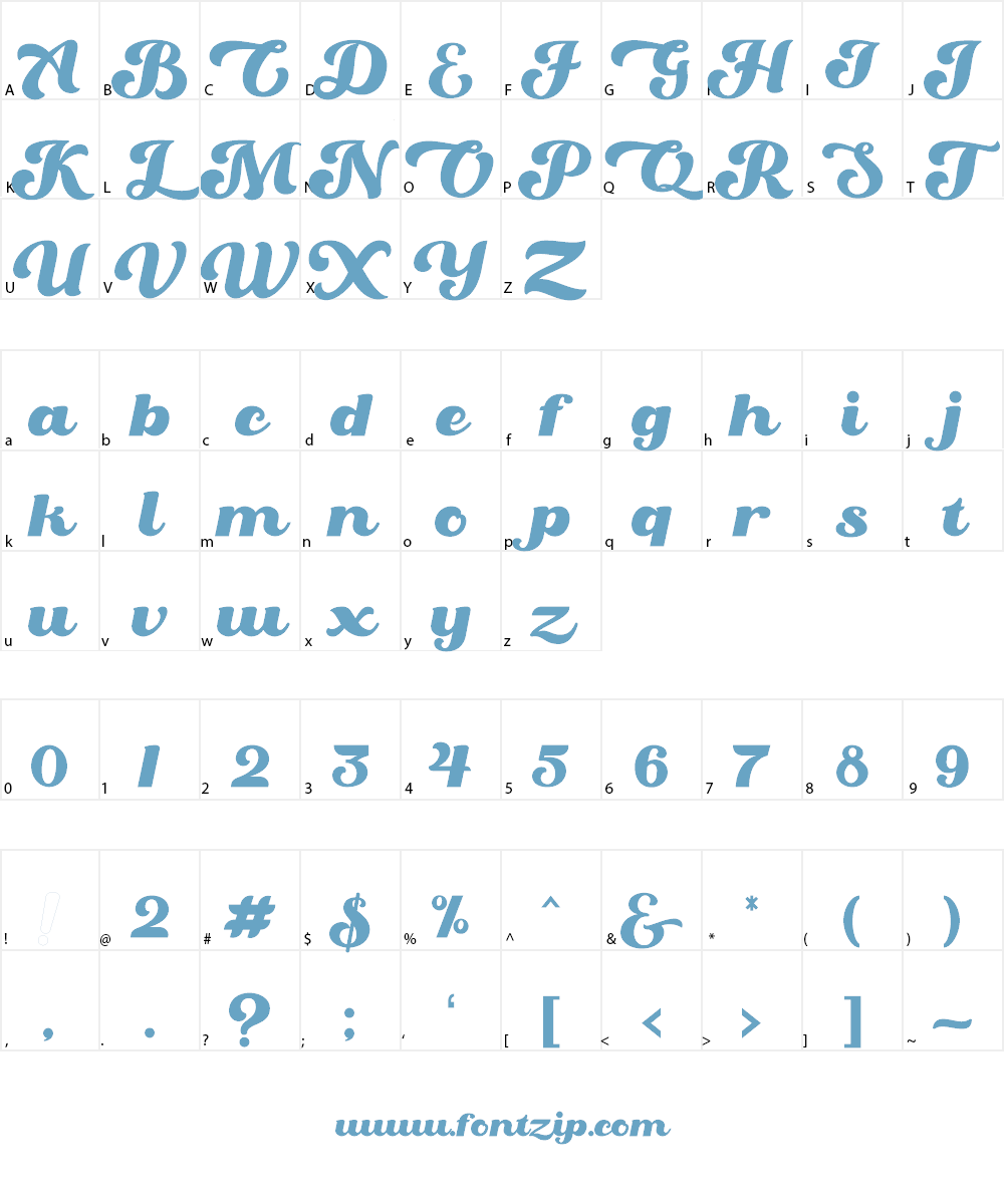 Oaklash Font Character