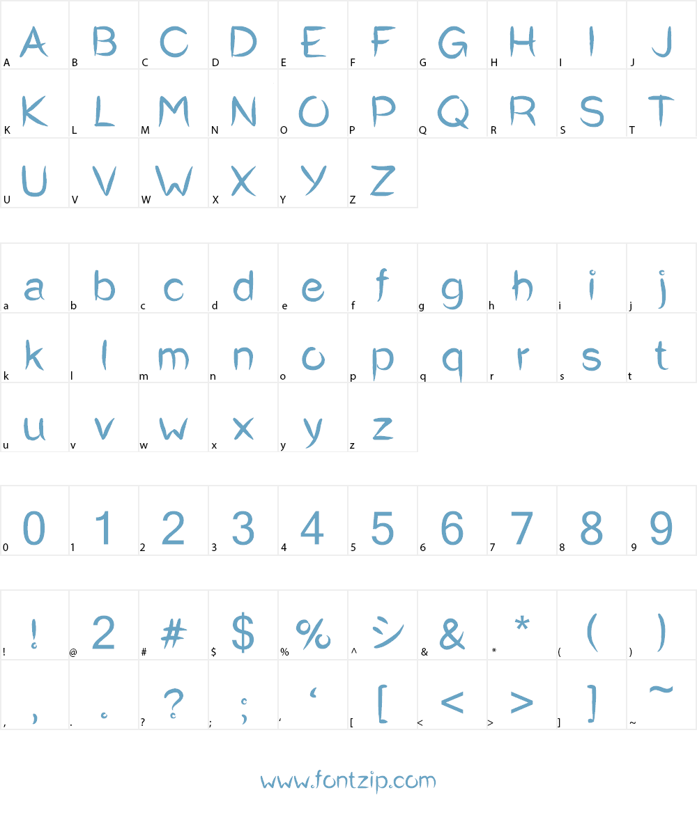 Okashi Font Character