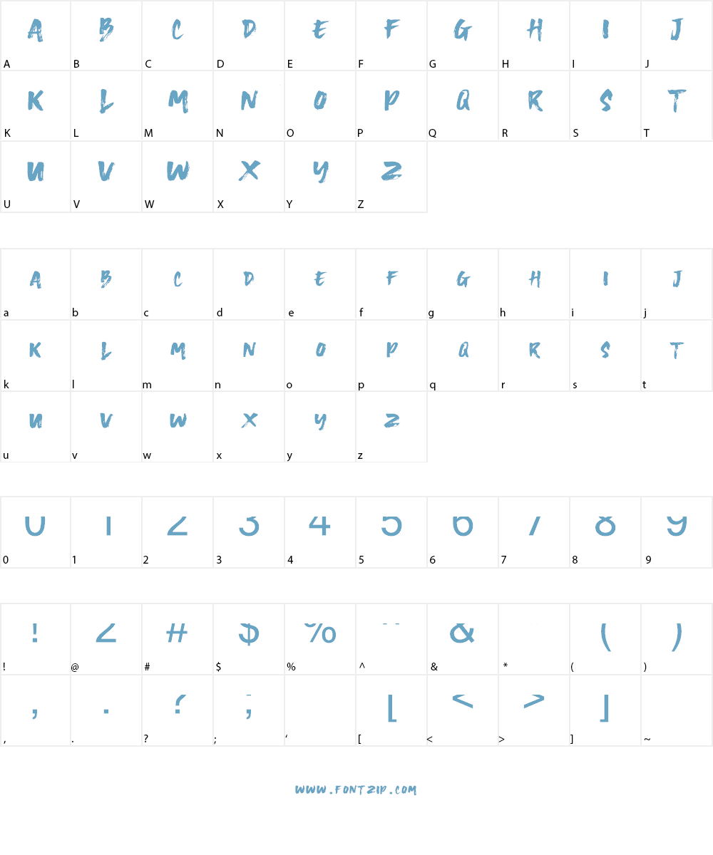 OneBrush Font Character