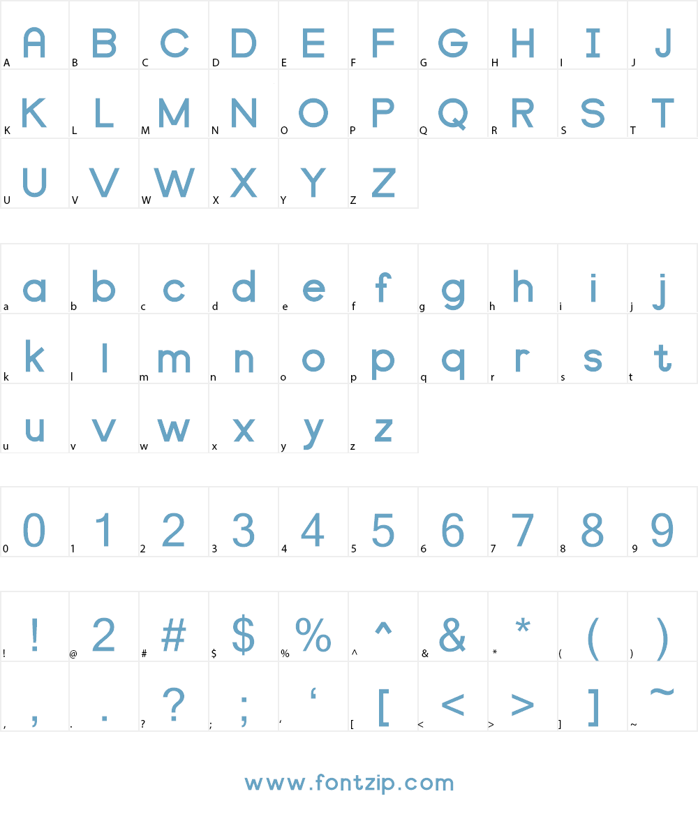 Open Grapes Font Character