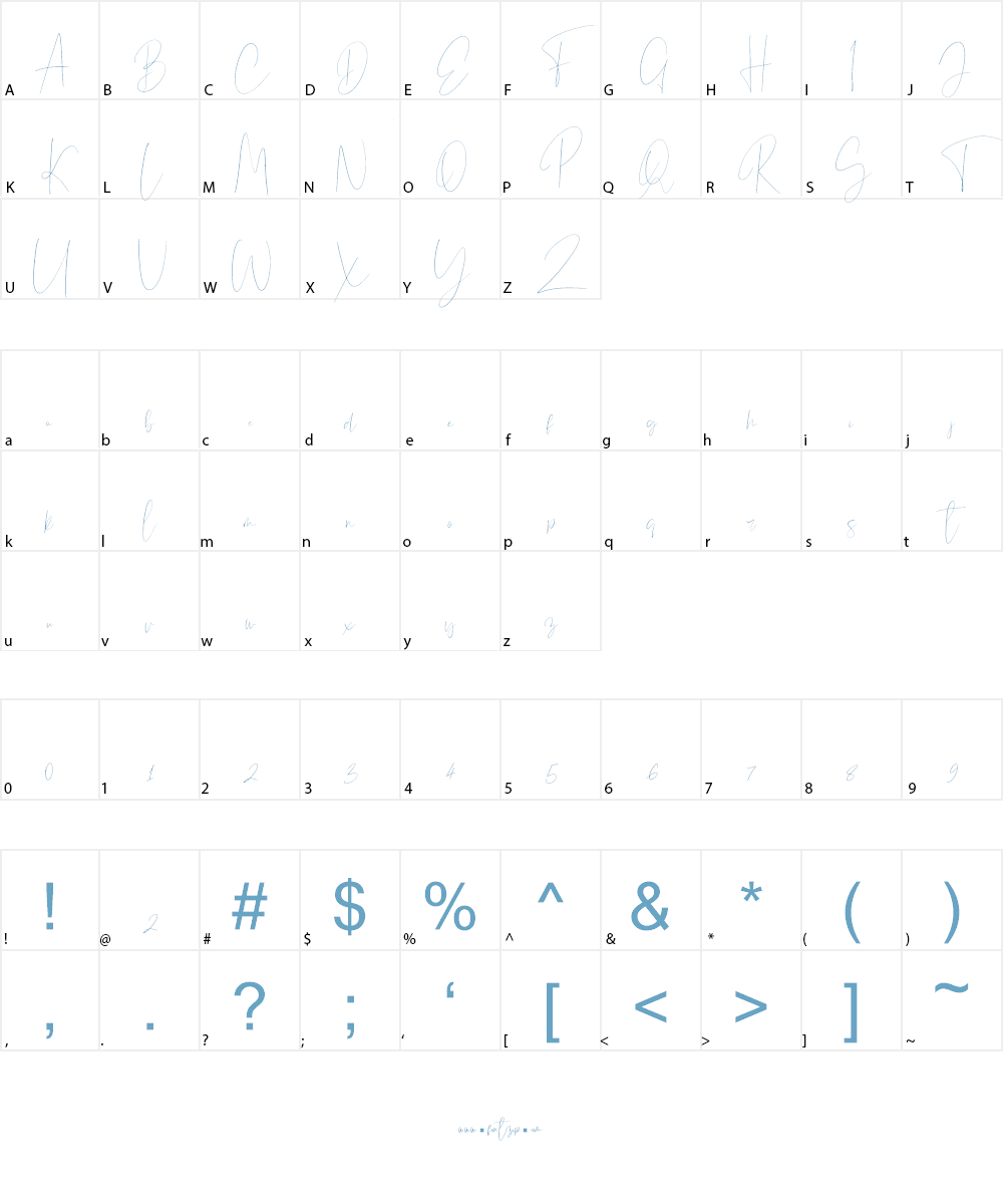 Orenda Font Character
