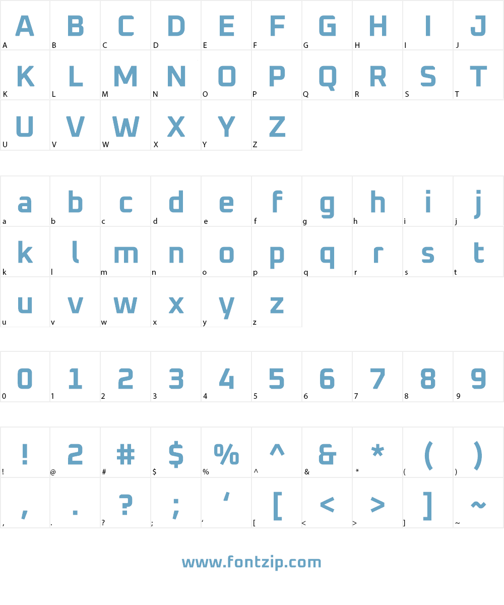 Oxanium Font Character