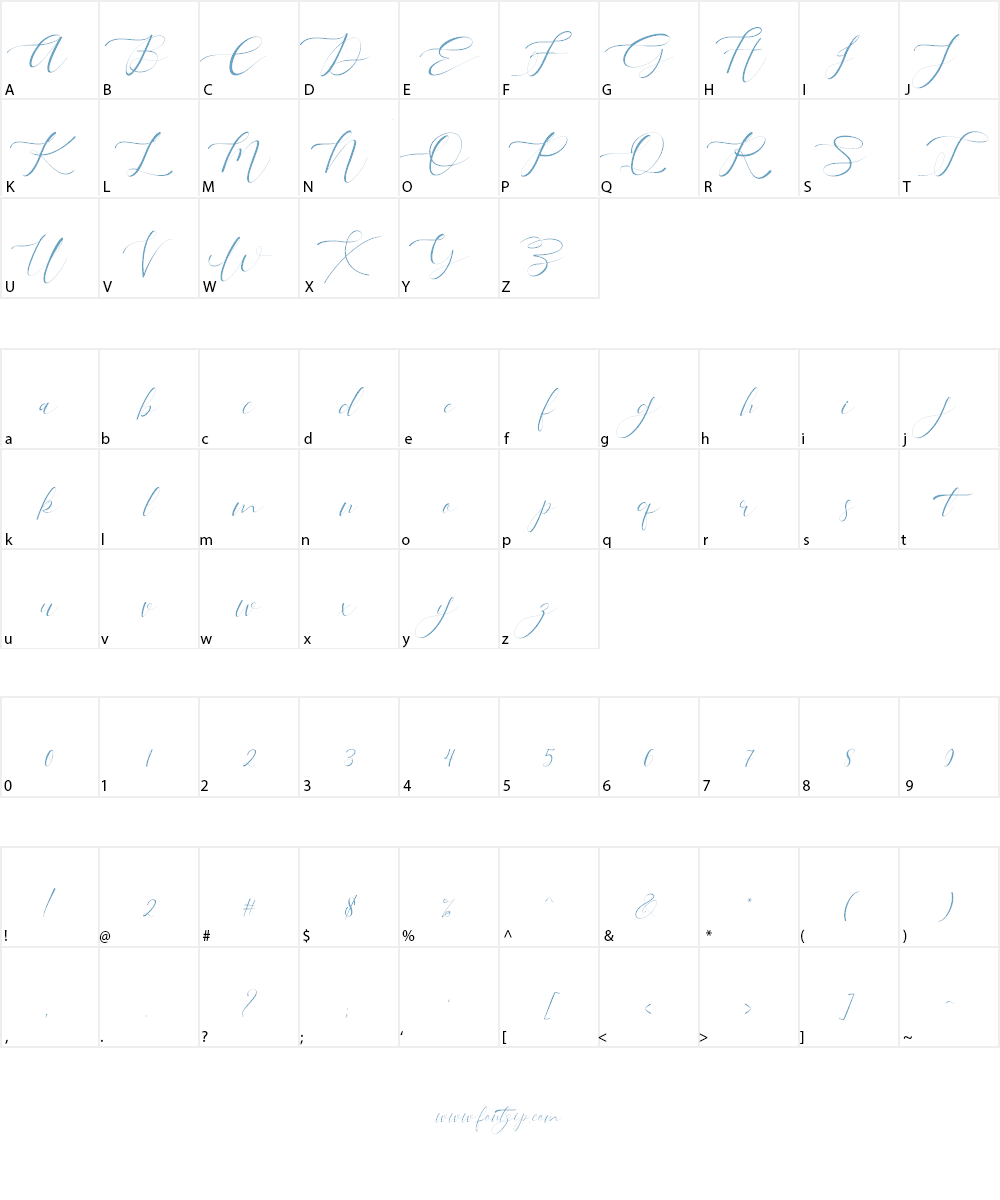 Pandora Font Character