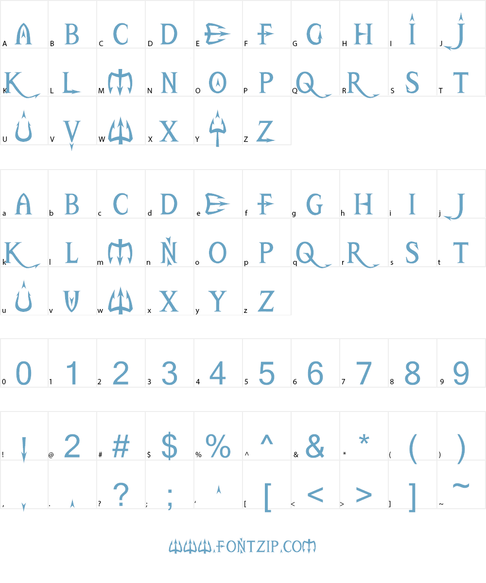 Poseidon Font Character