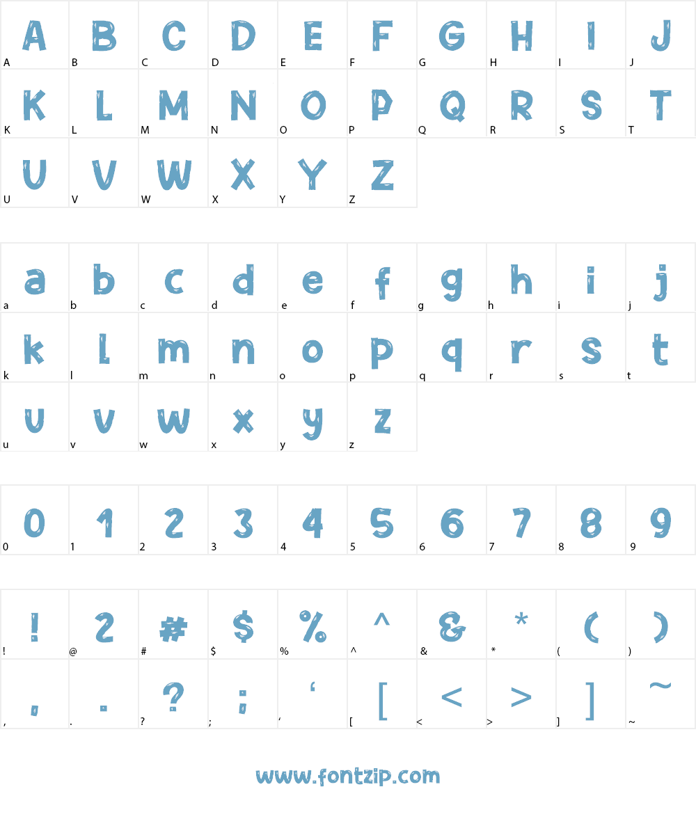 Potato Chips Font Character