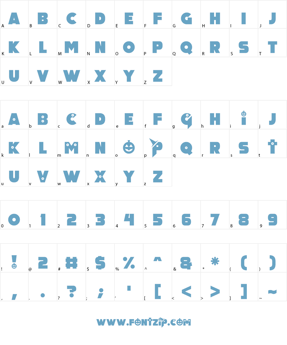 Pumpkin King Font Character