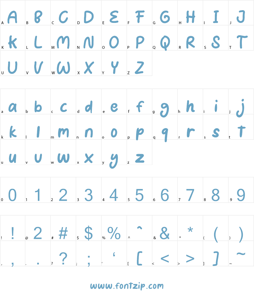 Puncakes Font Character