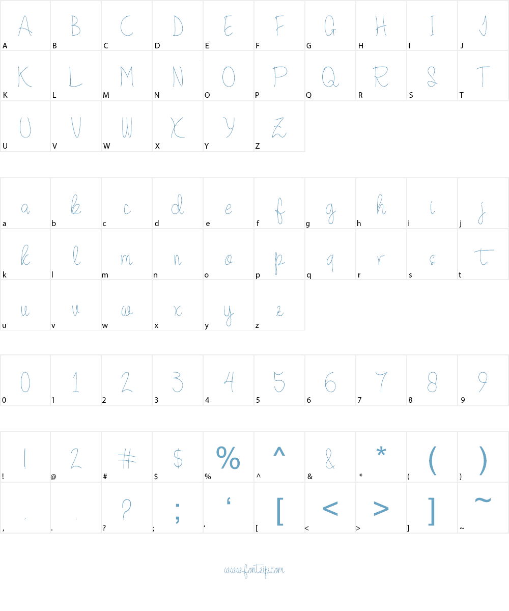 Quesky Font Character