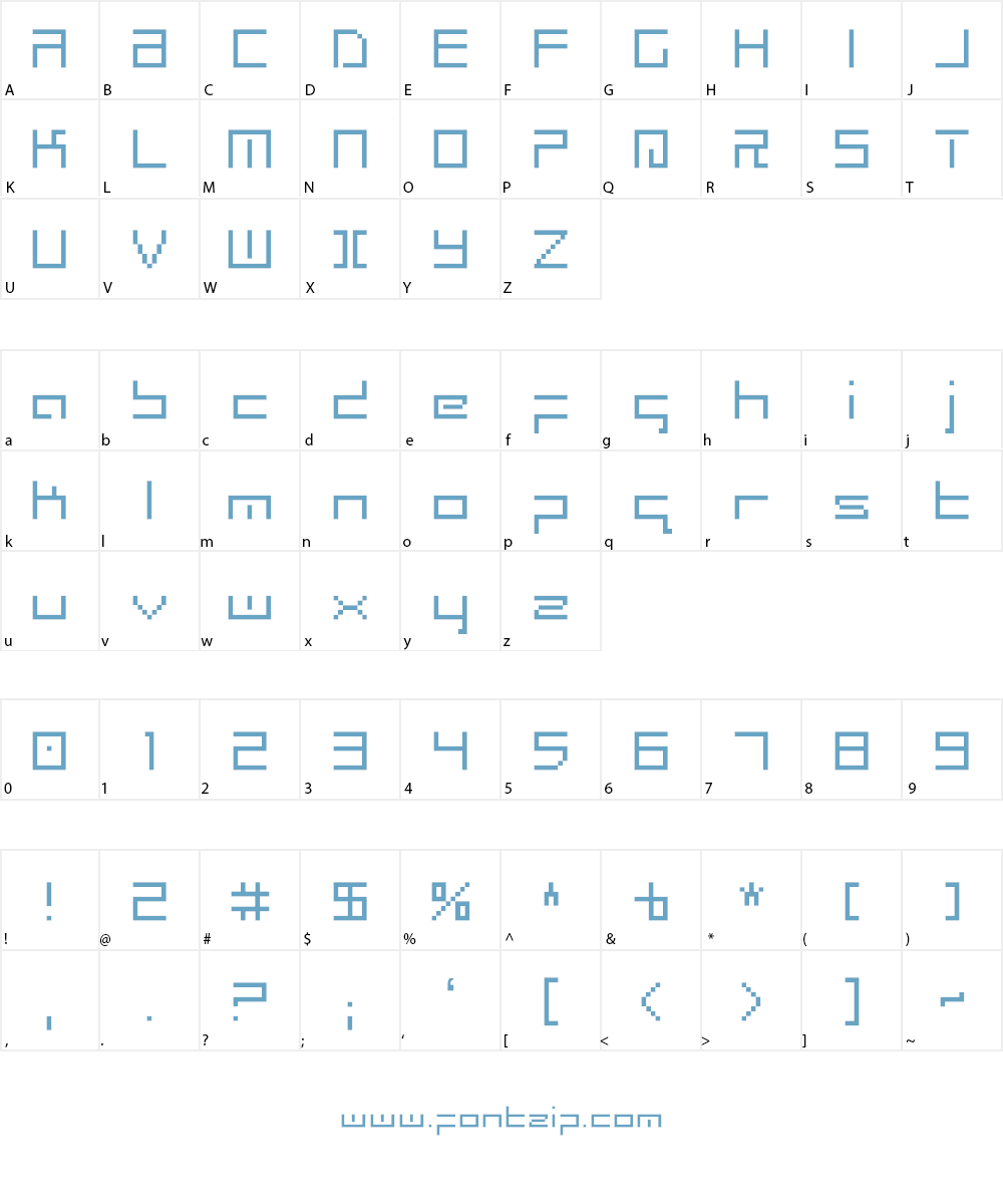Radio Space Bitmap Font Character