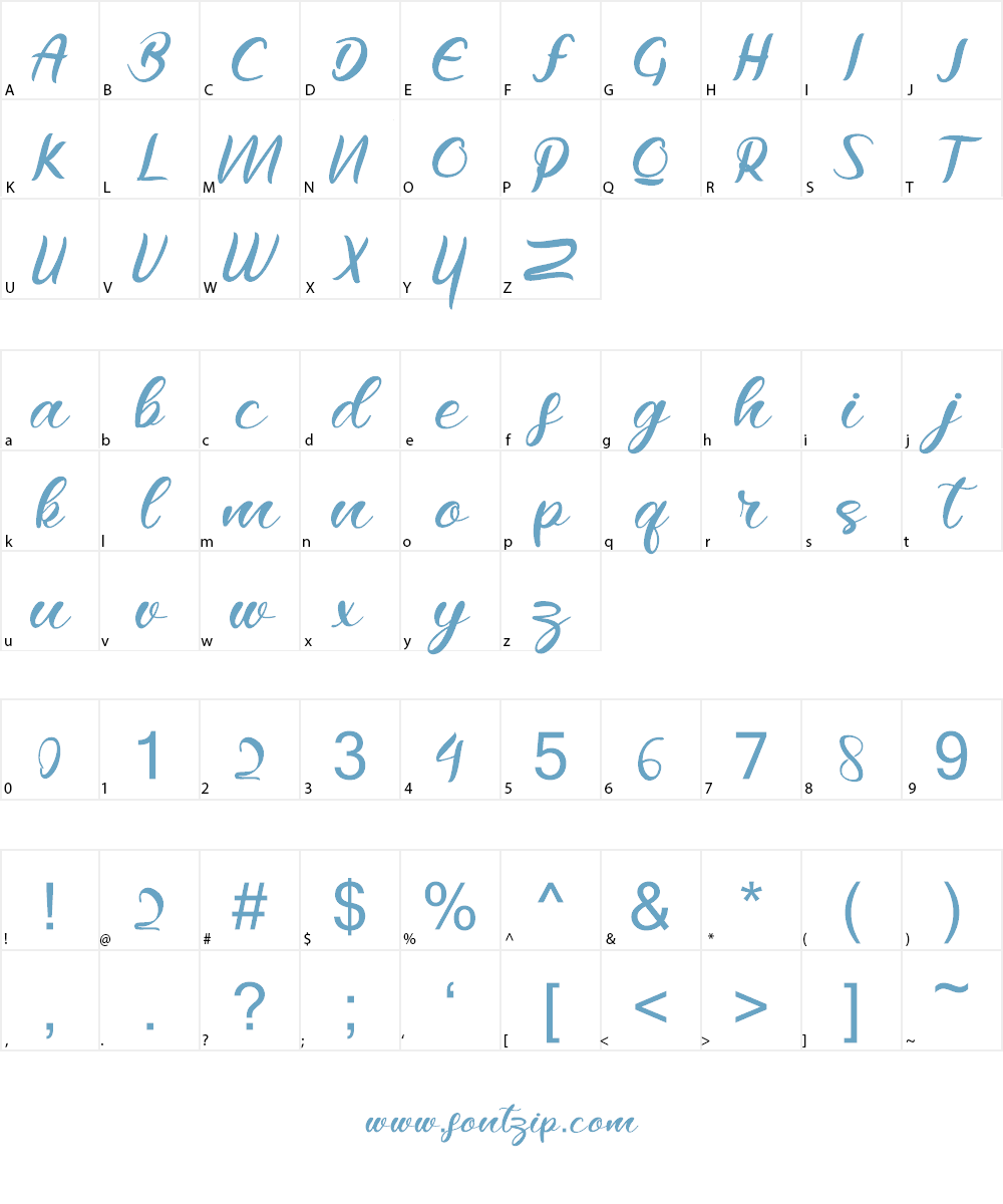 Raflesya Font Character