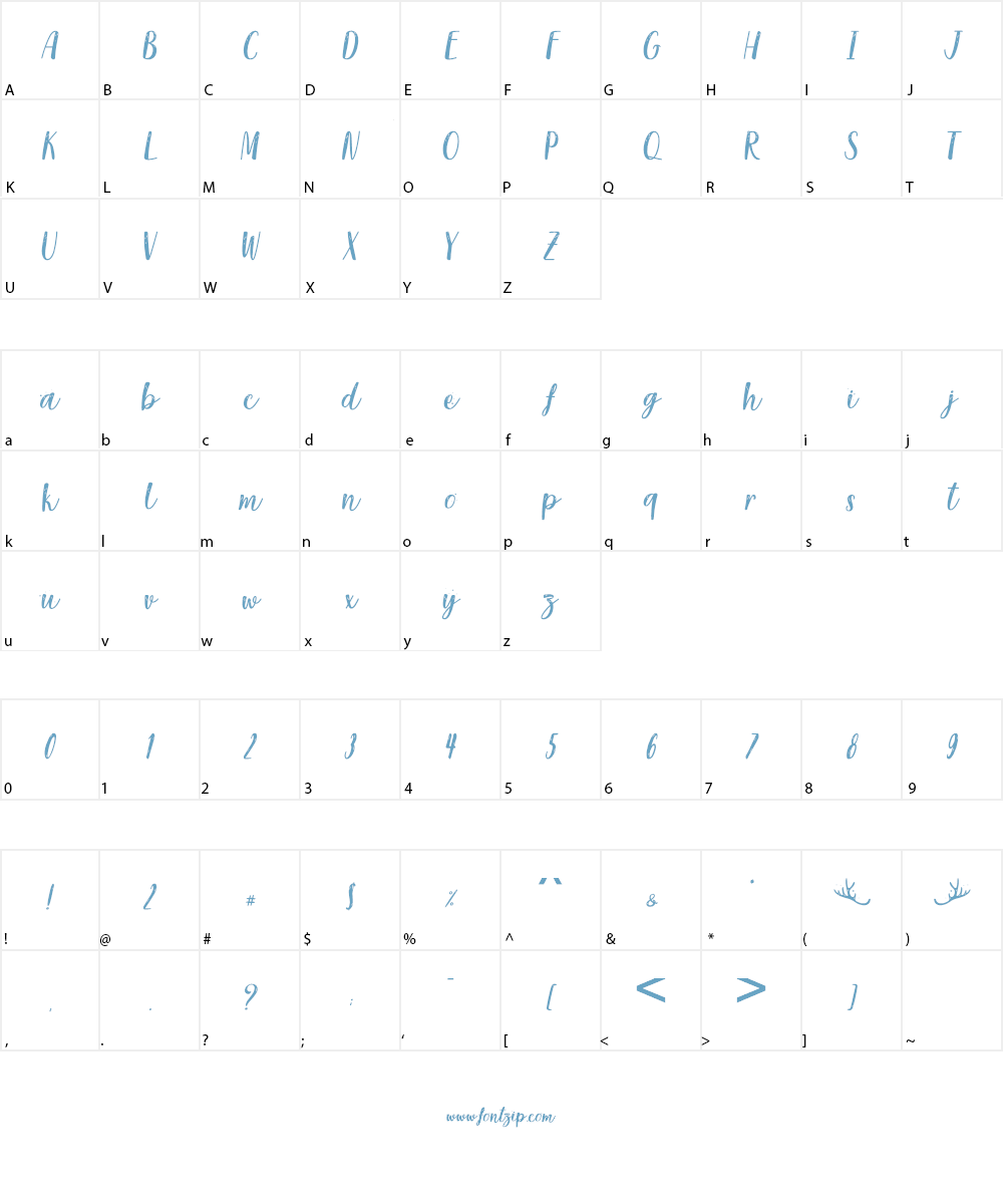 Reindeer Christmas Font Character