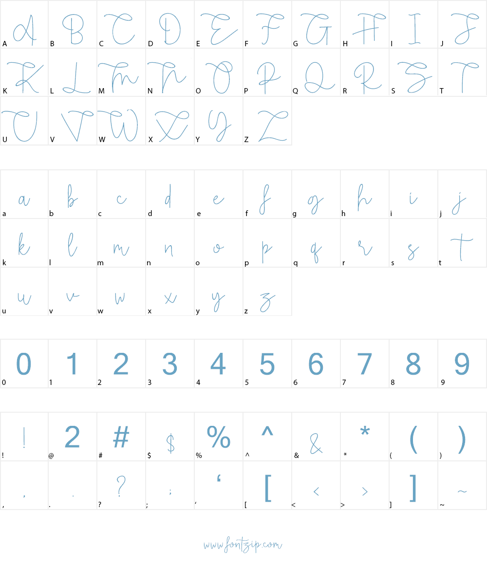 Rietha Font Character