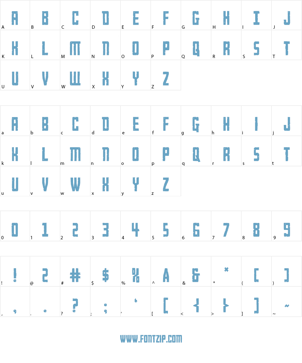 Rockledge Font Character