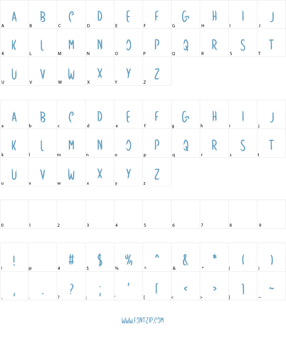 Rockwork Font Character