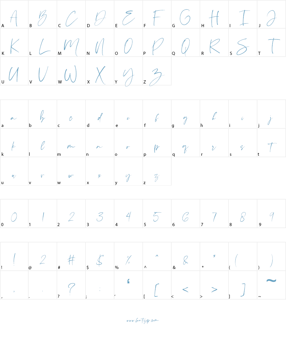 romanthica Font Character