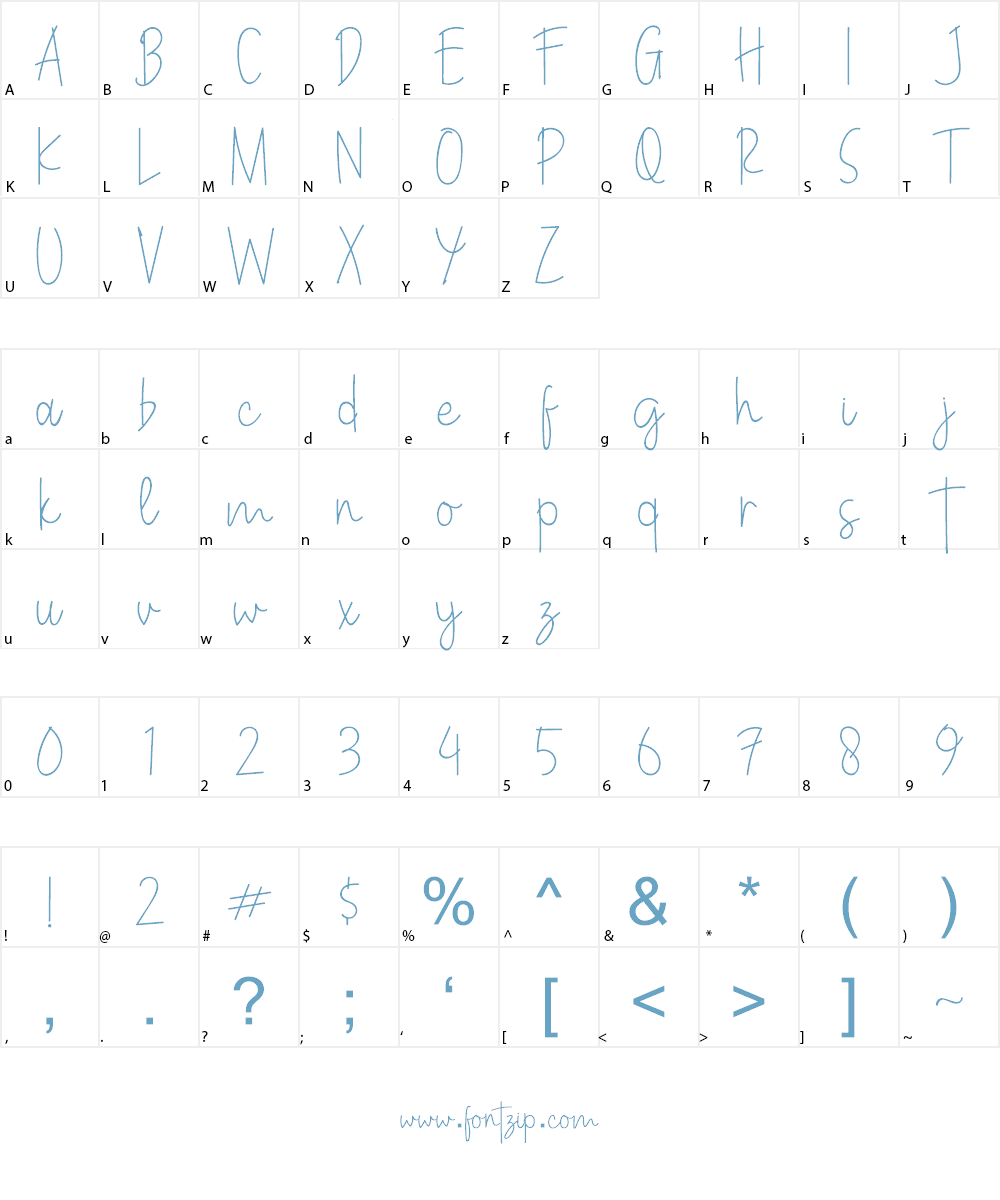 Rosaline Font Character