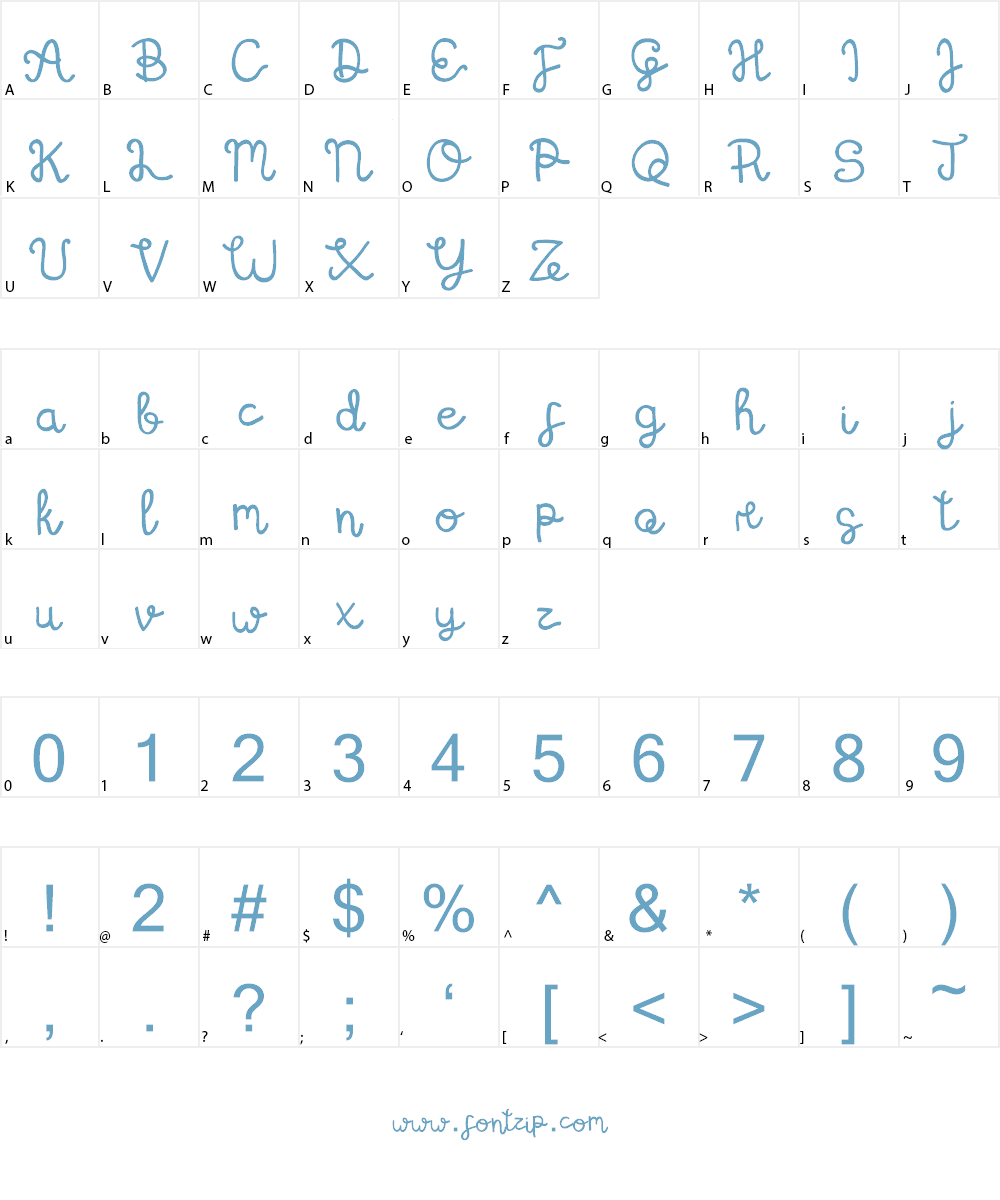 Roseville Font Character