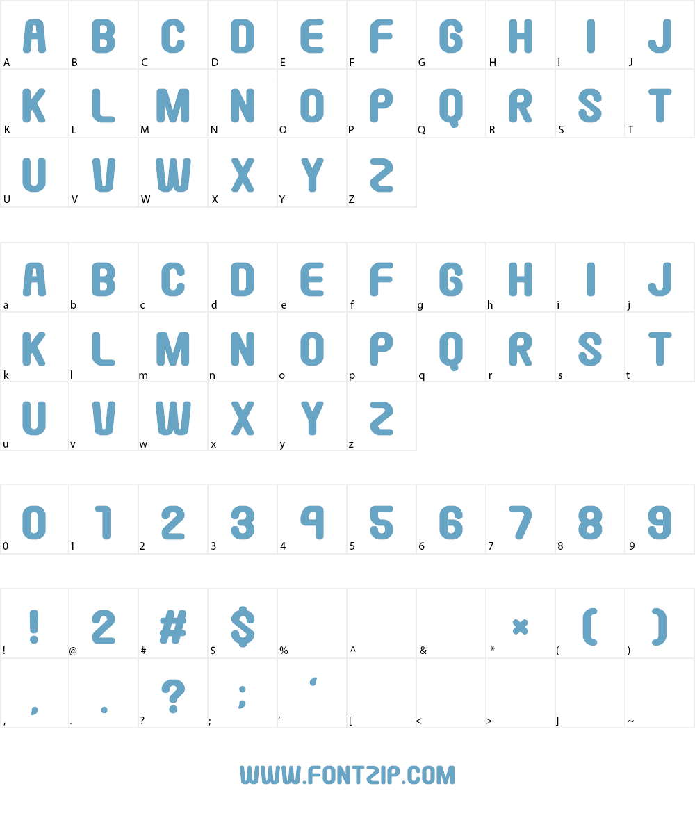 Round Pop Font Character