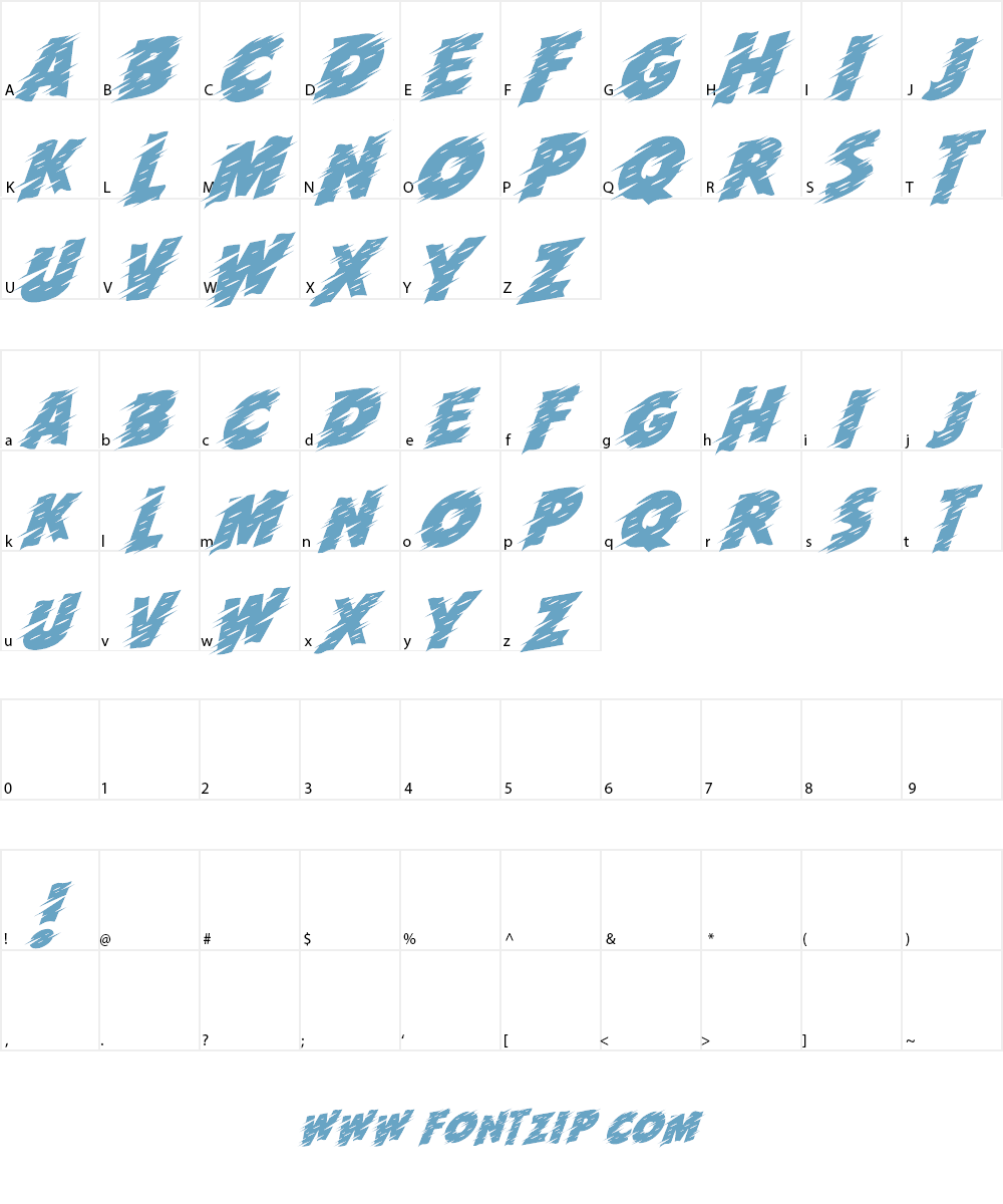 Run! Font Character