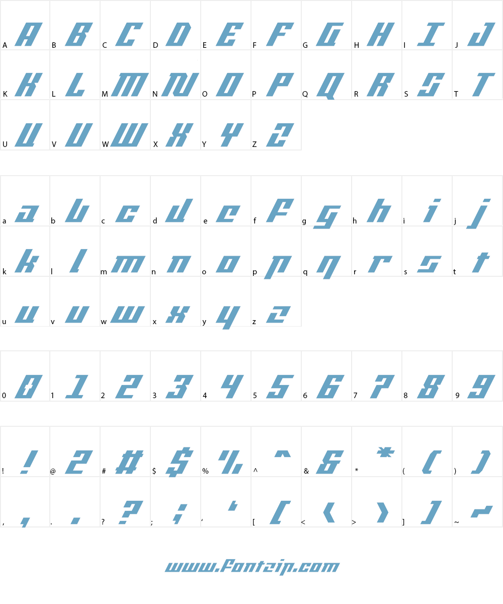 Safety Third Font Character