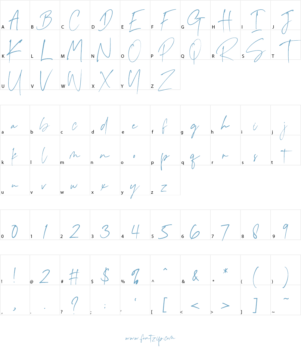Sansino Font Character