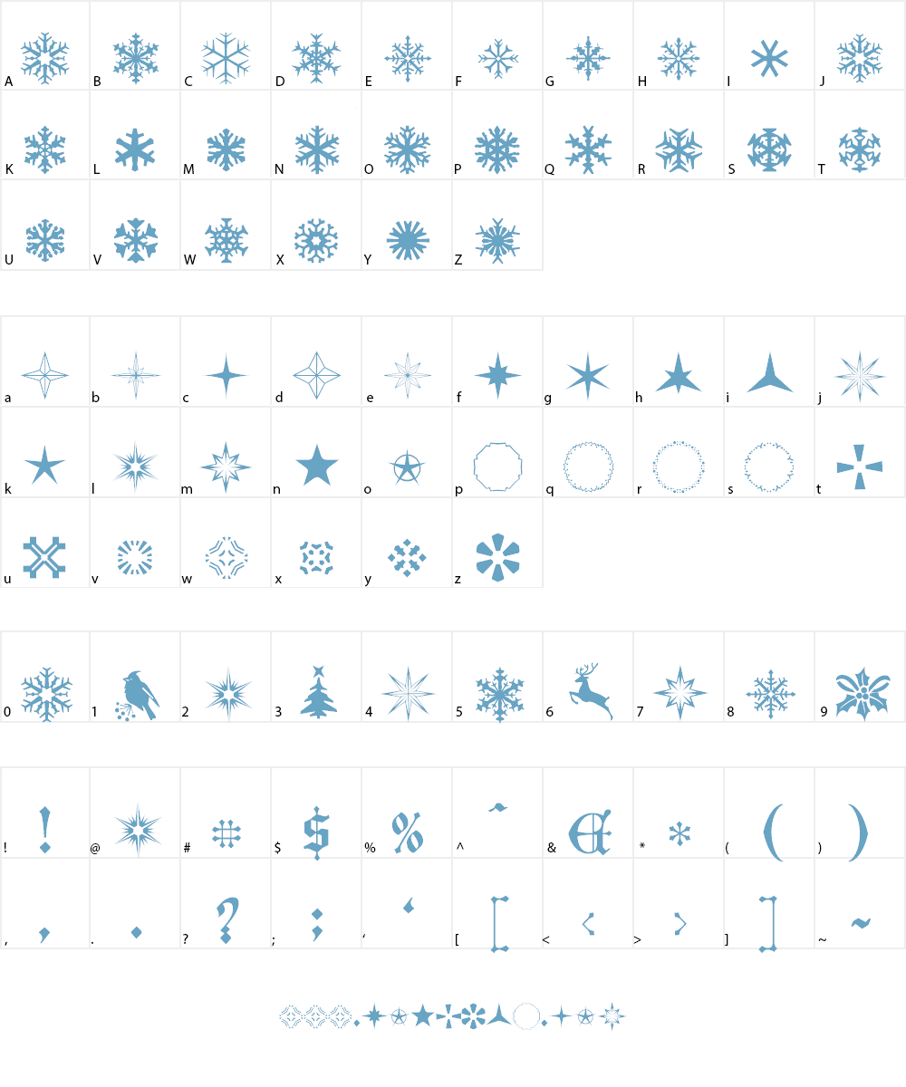 Santa Claus Font Character
