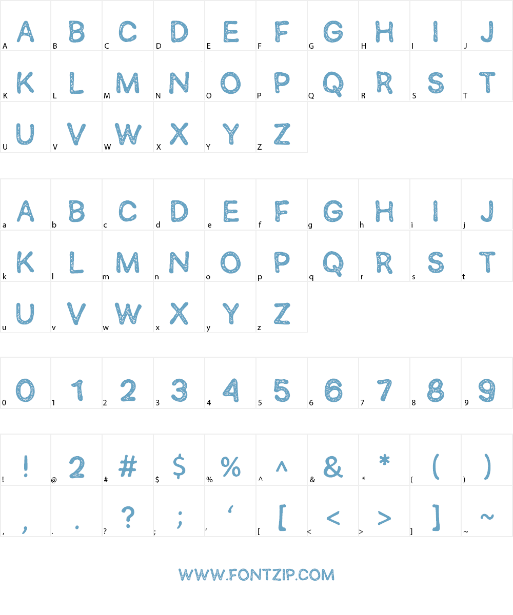 SEMERU Stamp Font Character