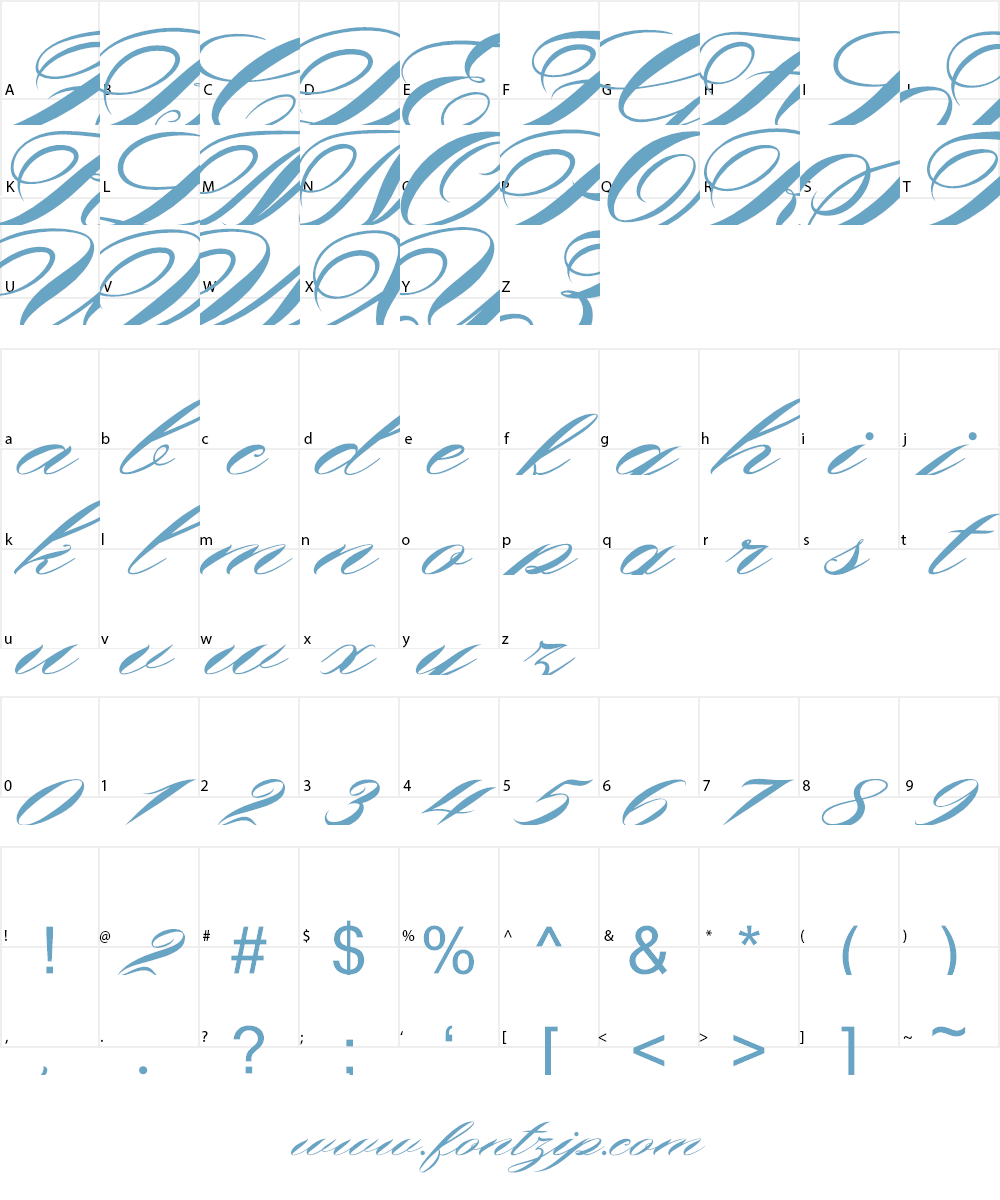 Shergine Demo Font Character