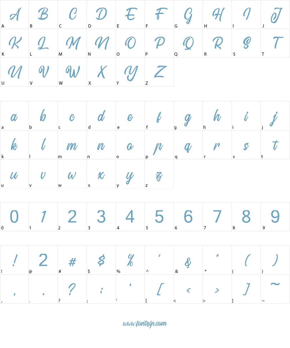 Signation Font Character