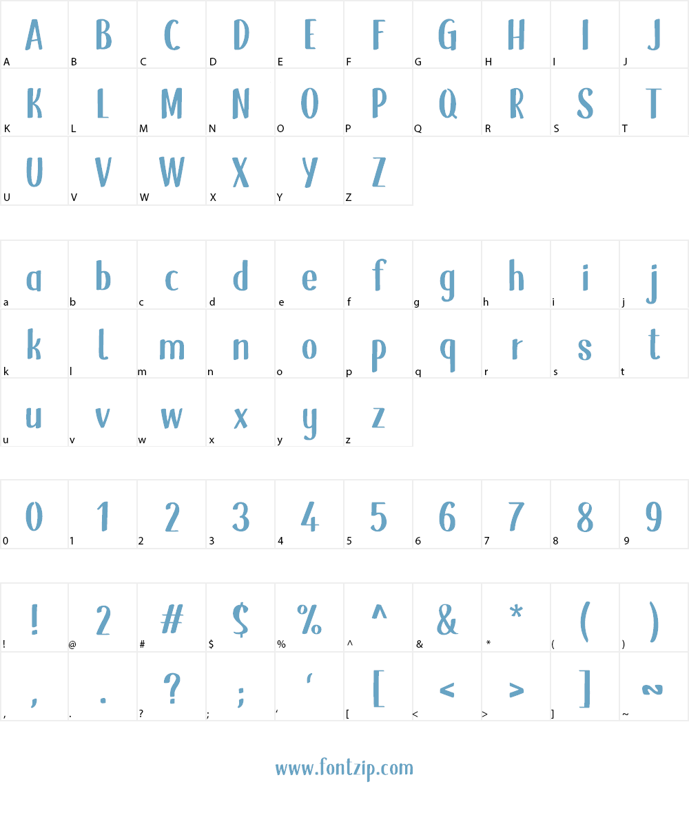 SnowHut Font Character
