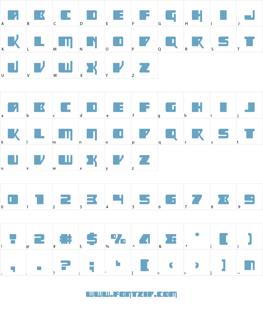 Space Runner Font Character