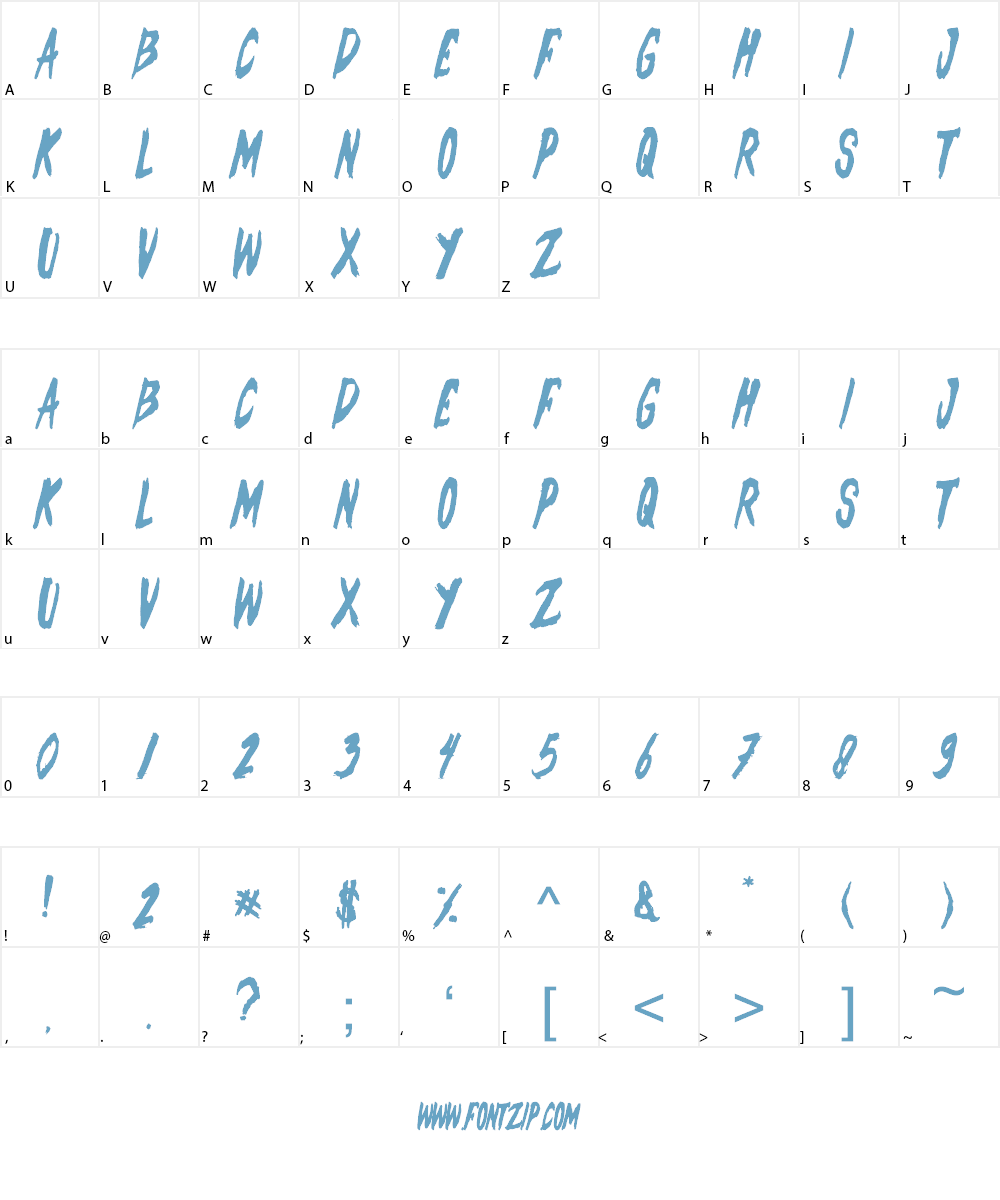Splash Bleeding Font Character